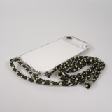 iPhone Air Case Hülle - Gummi transparent bumper mit Seil - Grün / gold