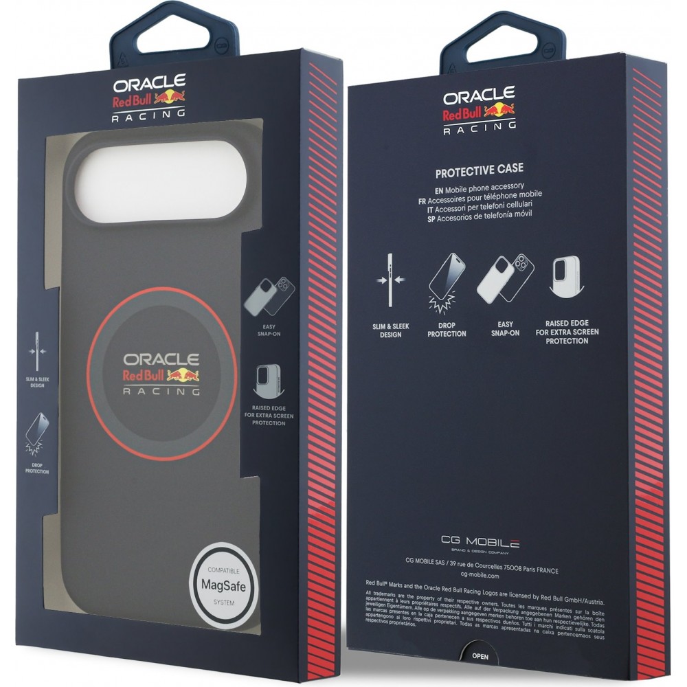 iPhone Air Case Hülle - Red Bull Racing MagSafe Silikonhülle mit rotem Ring - Blau