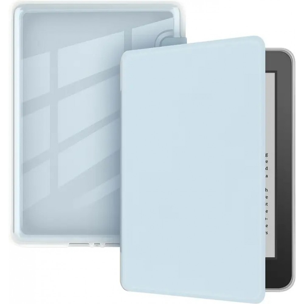 Kindle Paperwhite 2024 (12e génération) Case Hülle - Ultra-transparente Acryl- und TPU-Hülle mit Stosschutz und Standby / Weckfunktion - Blau