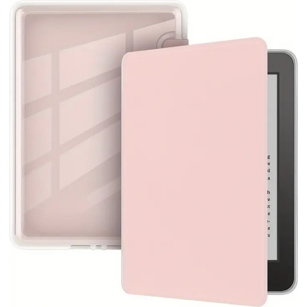 Kindle Paperwhite 2024 (12e génération) Case Hülle - Ultra-transparente Acryl- und TPU-Hülle mit Stosschutz und Standby / Weckfunktion - Rosa