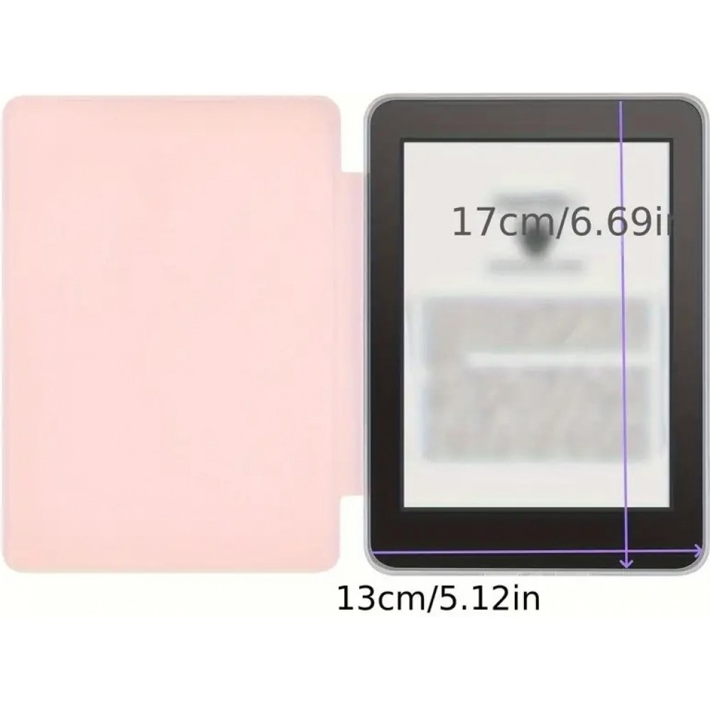 Kindle Paperwhite 2024 (12e génération) Case Hülle - Ultra-transparente Acryl- und TPU-Hülle mit Stosschutz und Standby / Weckfunktion - Rosa