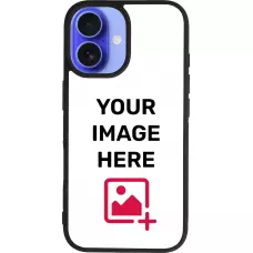 Personalisierte Hülle mit schwarzen Silikonrändern - iPhone 16