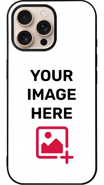 Coque personnalisée avec bords en silicone noir - iPhone 16 Pro Max