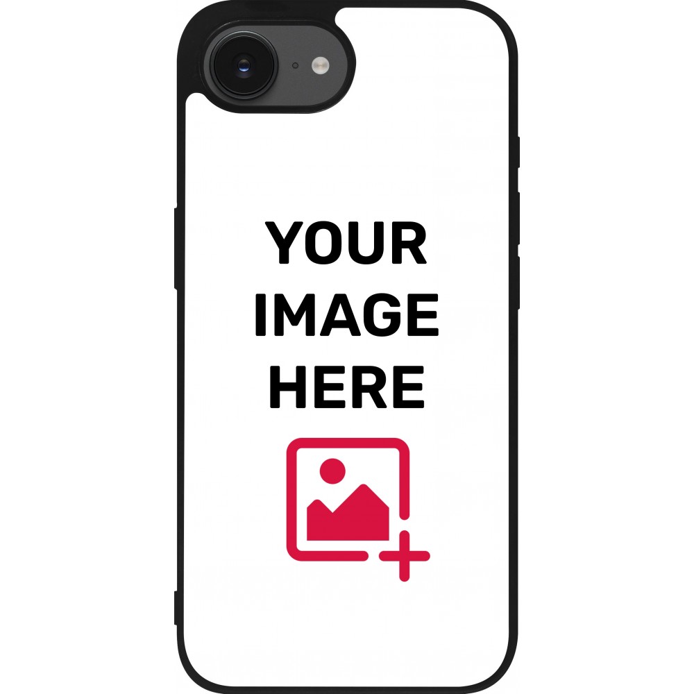 Personalisierte Hülle mit schwarzen Silikonrändern - iPhone 16e