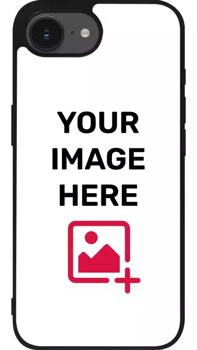 Personalisierte Hülle mit schwarzen Silikonrändern - iPhone 16e