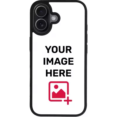 Personalisierte Hülle mit schwarzen Silikonrändern - iPhone 17