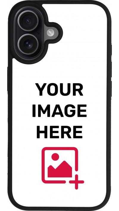 Personalisierte Hülle mit schwarzen Silikonrändern - iPhone 17