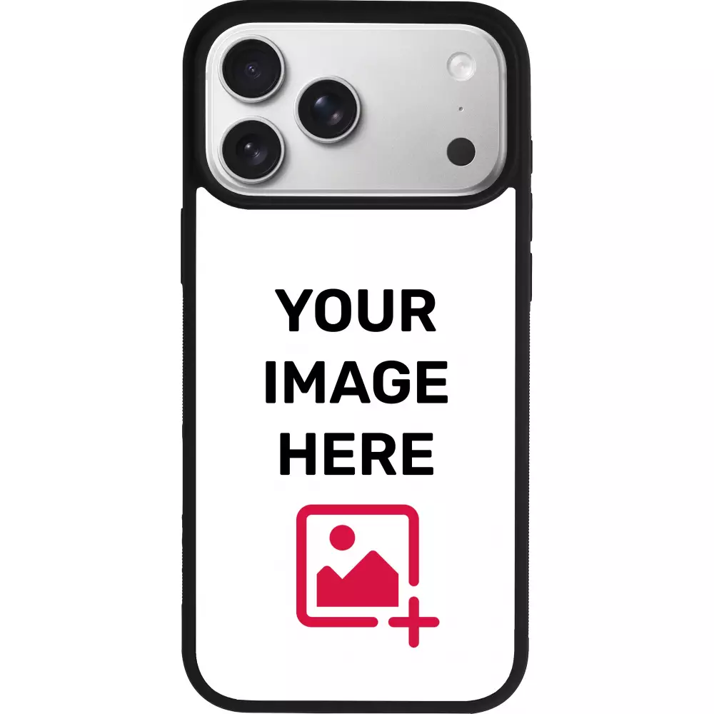 Personalisierte Hülle mit schwarzen Silikonrändern - iPhone 17 Pro Max