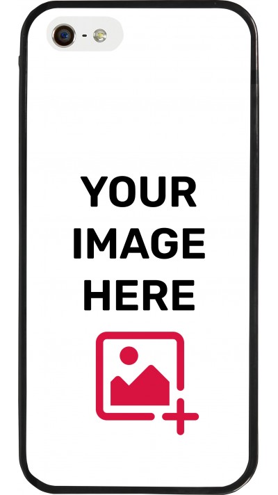 Personalisierte Hülle mit schwarzen Silikonrändern - iPhone 5