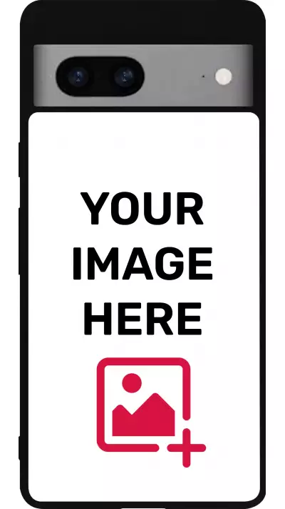 Custom Hülle Silikon schwarz - Google Pixel 7a