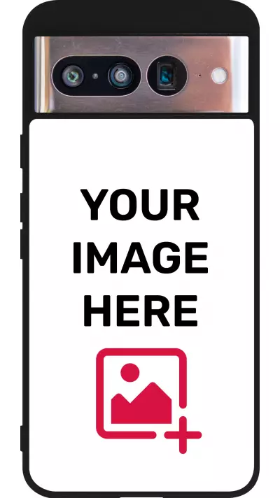 Custom Hülle Silikon schwarz - Google Pixel 8