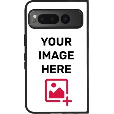 Coque personnalisée en silicone rigide noir - Google Pixel Fold