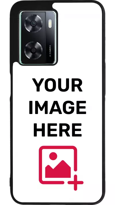 Custom Hülle Silikon schwarz - OPPO A57