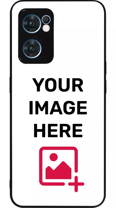 Custom Hülle Silikon schwarz - OPPO Reno7 5G