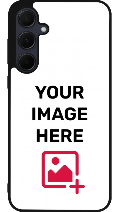  Personalisierte Hülle Silikon schwarz - Samsung Galaxy A55 5G
