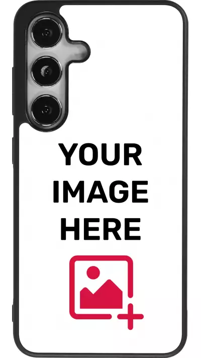 Custom Hülle Silikon schwarz - Samsung Galaxy S25