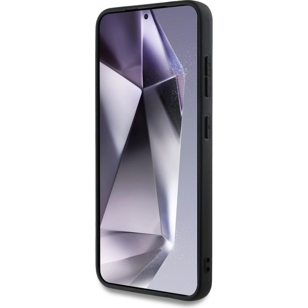 Coque Samsung Galaxy S25 - BMW Oversized rayures compatible MagSafe en cuir  - Noir