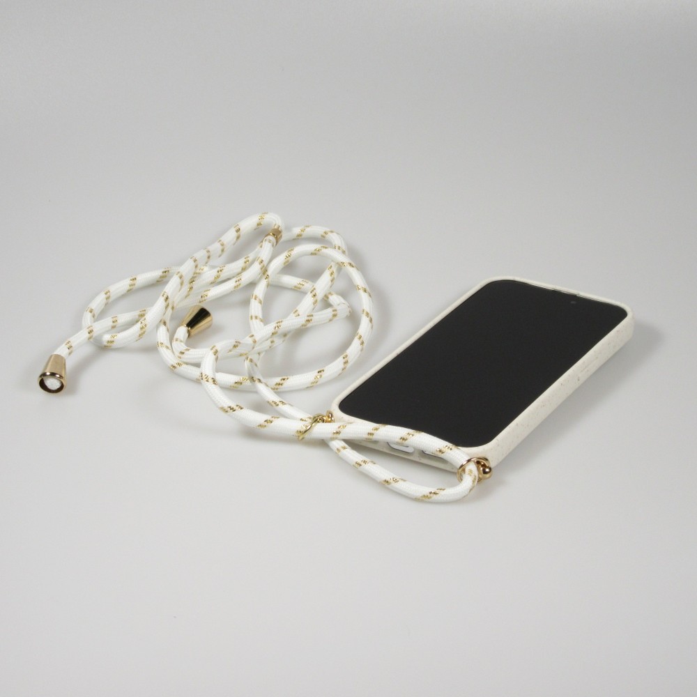 Samsung Galaxy S26 Ultra Case Hülle - Bio Eco-Friendly Vegan mit Handykette Necklace - Weiss