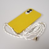 Samsung Galaxy S26 Case Hülle - Bio Eco-Friendly Vegan mit Handykette Necklace - Gelb