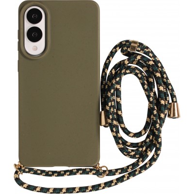 Hülle Samsung Galaxy S26 Ultra - Bio Eco-Friendly Vegan mit Handykette Necklace - Dunkelgrün