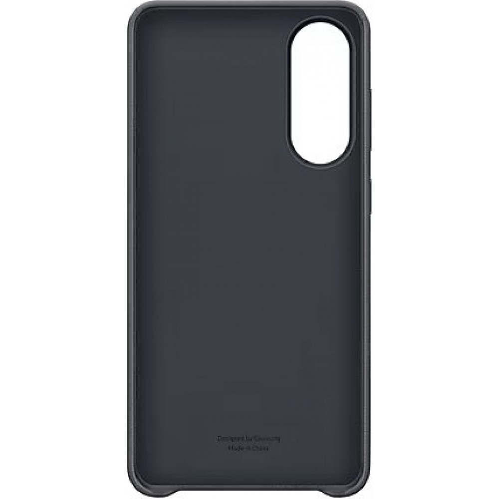 Galaxy S25 Edge Case Hülle - Premium Vegan-Leder Backcover Kindsuit - Schwarz