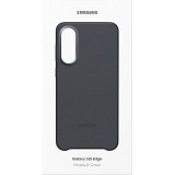 Galaxy S25 Edge Case Hülle - Premium Vegan-Leder Backcover Kindsuit - Schwarz