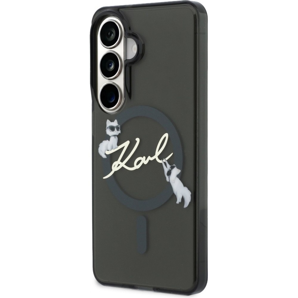 Coque Samsung Galaxy S26 - Karl Lagerfeld IML KC Script MagSafe protection &eacute;l&eacute;gante - Noir