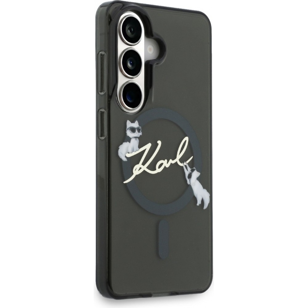 Coque Samsung Galaxy S26 - Karl Lagerfeld IML KC Script MagSafe protection &eacute;l&eacute;gante - Noir