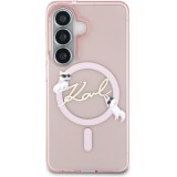 Coque Samsung Galaxy S26 - Karl Lagerfeld IML KC Script MagSafe protection &eacute;l&eacute;gante - Rose