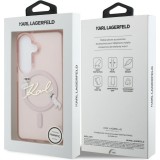 Coque Samsung Galaxy S26 - Karl Lagerfeld IML KC Script MagSafe protection &eacute;l&eacute;gante - Rose
