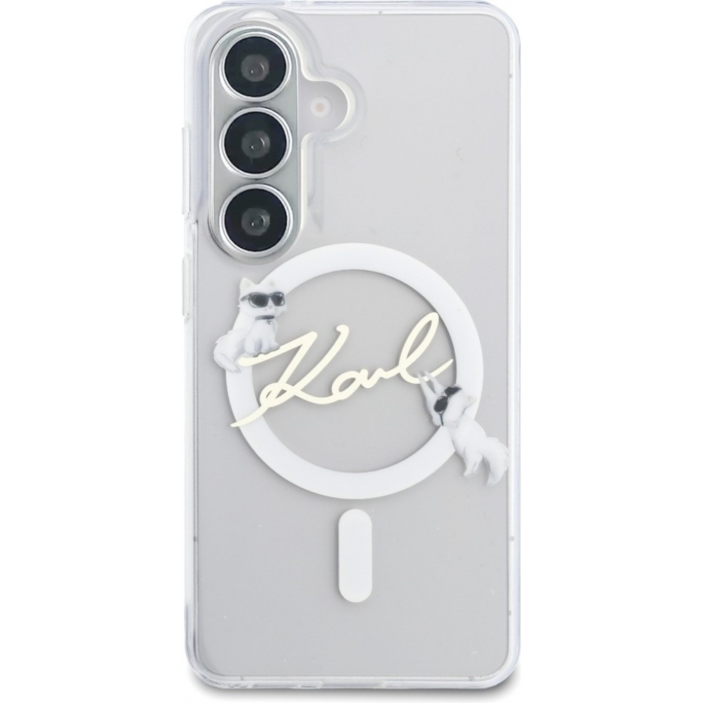 Coque Samsung Galaxy S26 - Karl Lagerfeld IML KC Script MagSafe protection &eacute;l&eacute;gante - Transparent