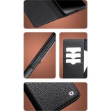Samsung Galaxy S26 Ultra Case Hülle - Flip Qialino Full Grain Wallet Echtleder matt mit Magnetverschluss - Braun
