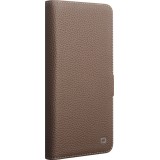 Samsung Galaxy S26 Ultra Case Hülle - Flip Qialino Full Grain Wallet Echtleder matt mit Magnetverschluss - Braun