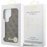 Coque Samsung Galaxy S26 Ultra - Guess 4G Script MagSafe Magnetic protection élégante - Brun