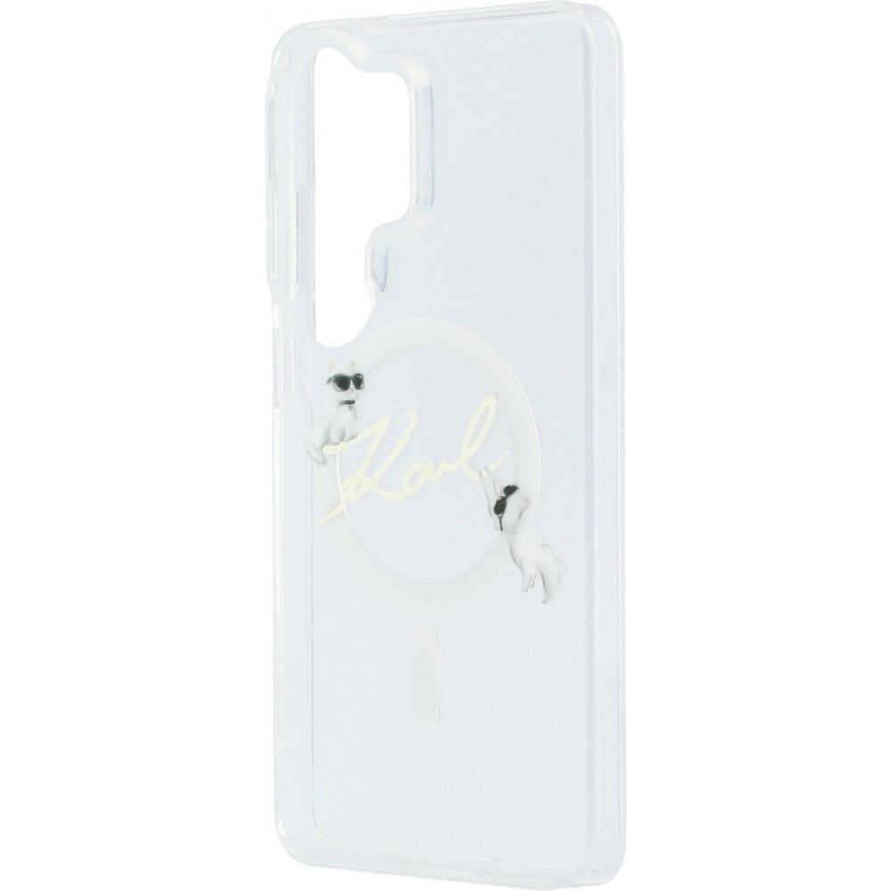 Galaxy S26 Ultra Case H&uuml;lle - Karl Lagerfeld IML KC Script MagSafe H&uuml;lle Elegant - Transparent