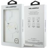 Galaxy S26 Ultra Case H&uuml;lle - Karl Lagerfeld IML KC Script MagSafe H&uuml;lle Elegant - Transparent