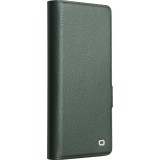 Galaxy Z Fold7 Case H&uuml;lle - Flip Qialino Full Grain Wallet Echtleder matt mit Magnetverschluss - Gr&uuml;n