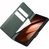 Galaxy Z Fold7 Case H&uuml;lle - Flip Qialino Full Grain Wallet Echtleder matt mit Magnetverschluss - Gr&uuml;n