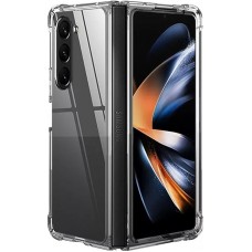 Case Hülle Samsung Galaxy Z Fold7 - Gummi Transparent Gel Bumper mit extra Schutz für Ecken Antischock