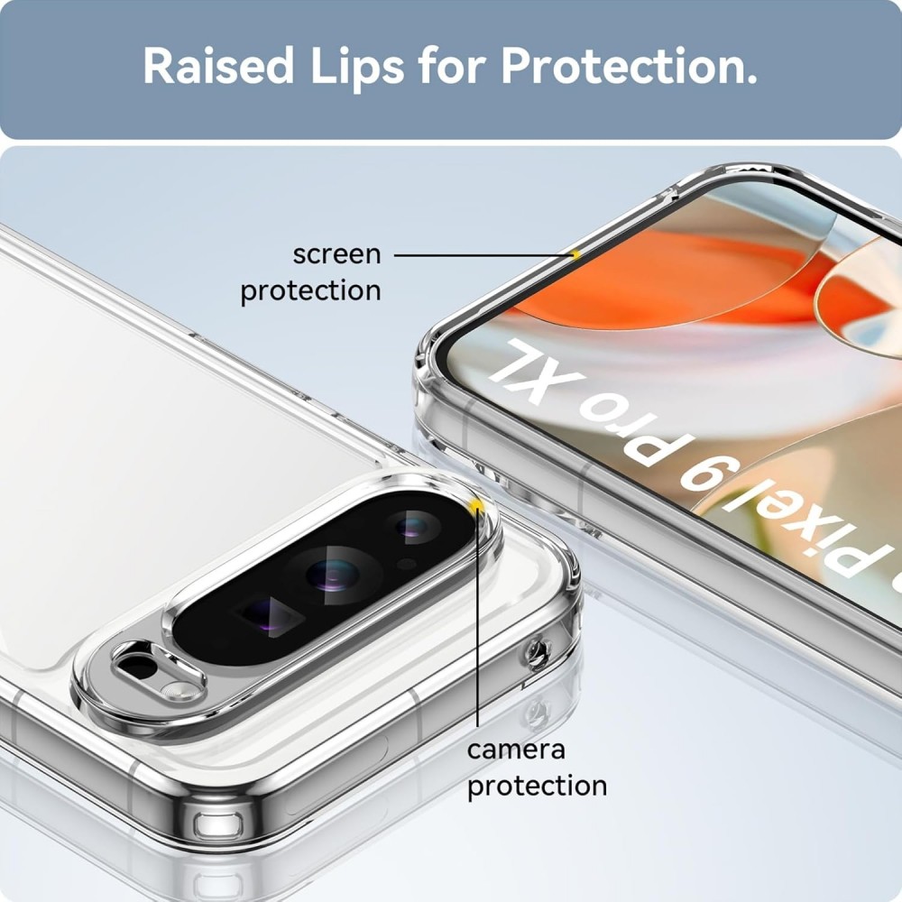 Samsung Google Pixel 9 Pro XL Case Hülle - Gummi Transparent Silikon Gel flexibel - Transparent
