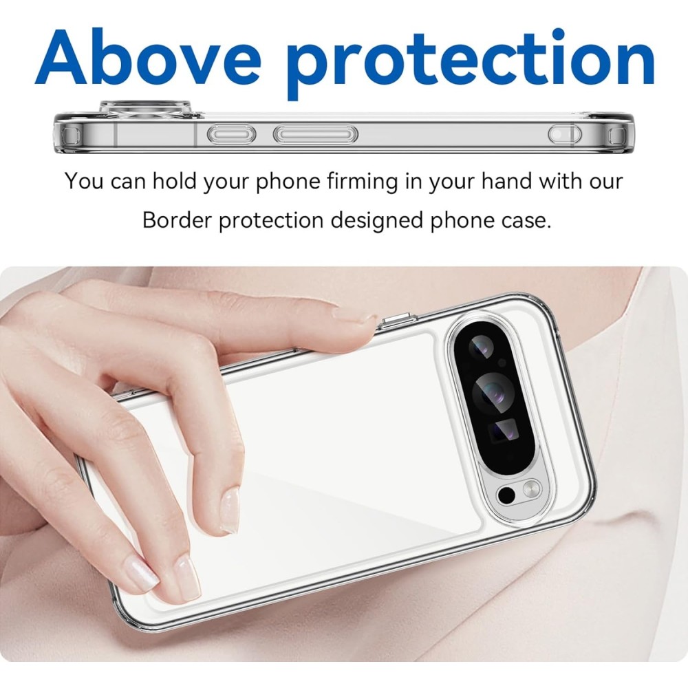 Samsung Google Pixel 9 Pro XL Case Hülle - Gummi Transparent Silikon Gel flexibel - Transparent