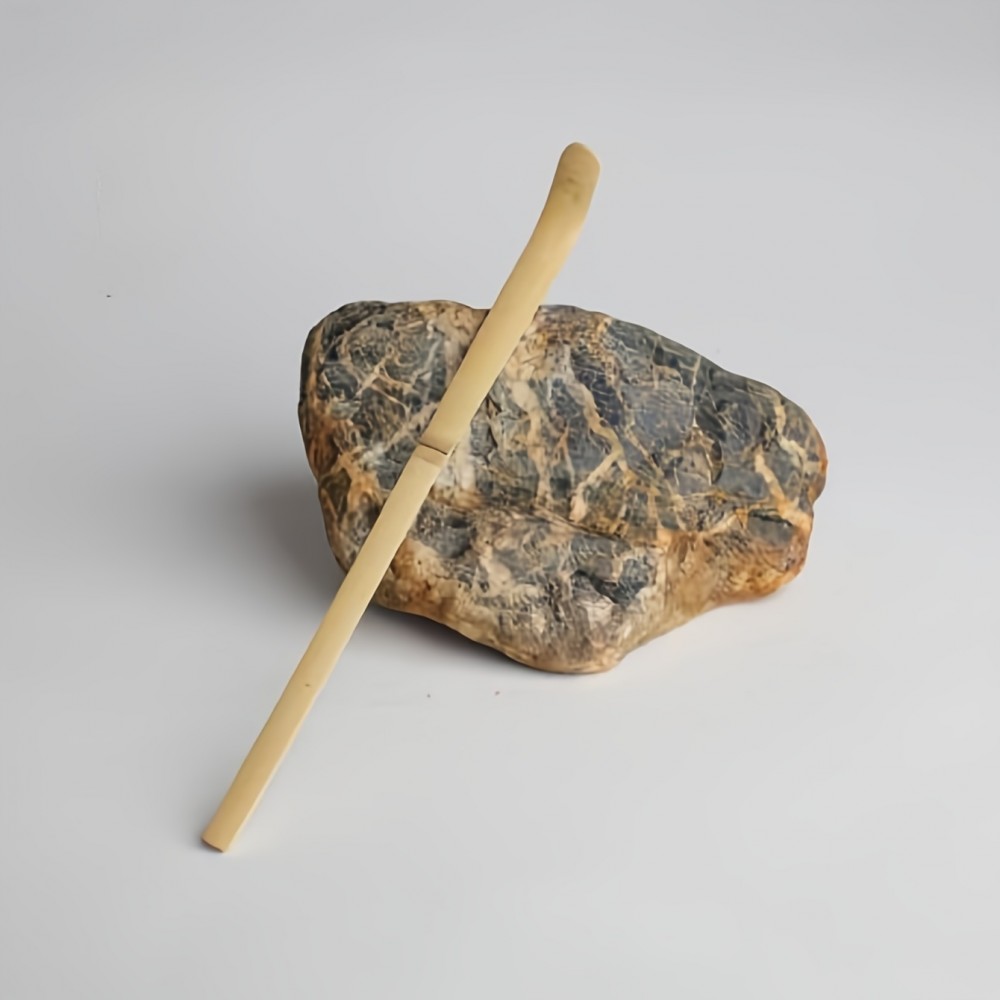 Cuill&egrave;re &agrave; matcha en bambou chashaku pour th&eacute; vert japonais en poudre