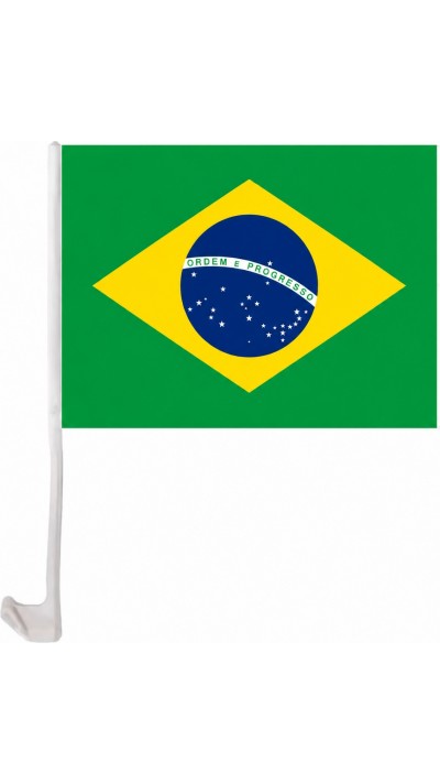 Brasilien Autoflagge mit Clip f&uuml;r Autoscheibe Fan-Zubeh&ouml;r