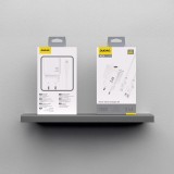 Dudao A23L 2.4A USB-A Wandladeger&auml;t GaN mit USB-A auf Lightning Kabel - Weiss