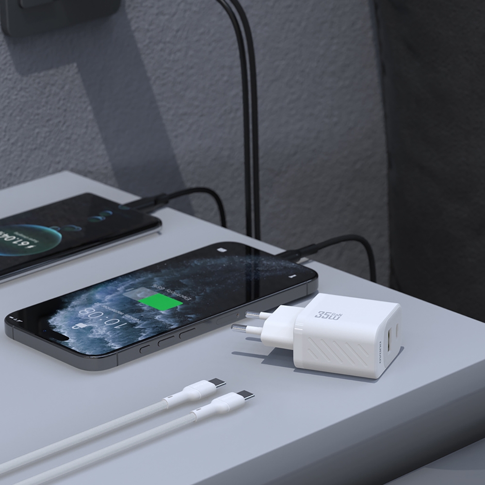 Dudao A27 Max 35W GaN ultraschnelles PD+QC-Wandladegerät - Weiss