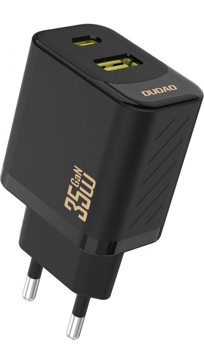 Dudao A27 Max 35W GaN ultraschnelles PD+QC-Wandladegerät - Schwarz