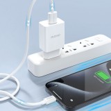 Dudao A4EUL USB-A Wandladeger&auml;t 2.1A mit Lightning Kabel f&uuml;r iPhone und kompatible Ger&auml;te - Weiss