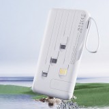 Dudao K11 Powerbank 10000mAh mit integrierten Kabeln - Tragbare externe Batterie - Weiss
