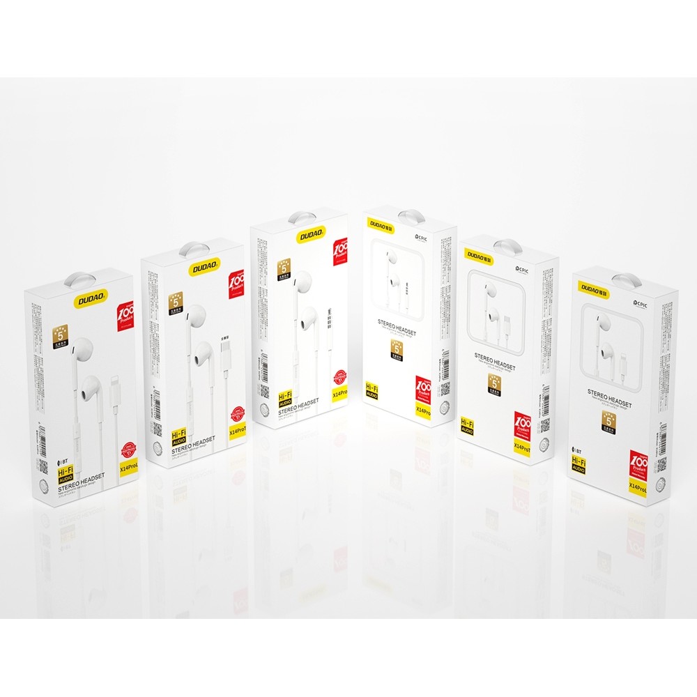 Dudao X14PROL In-Ear Kopfh&ouml;rer mit Lightning-Anschluss f&uuml;r hochwertige Audioqualit&auml;t - Weiss