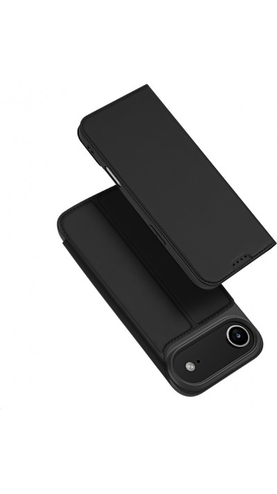 iPhone Air Case Hülle - Dux Ducis Skin Pro - Flexibles PU und TPU Kunstleder mit Kartenfach und Klappe - Schwarz